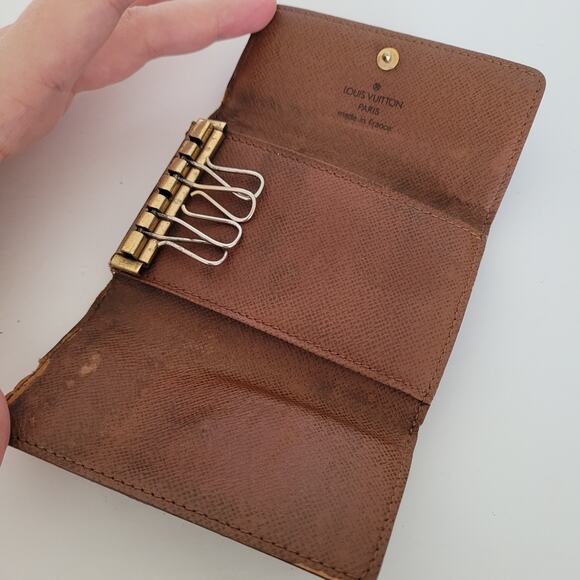 Authentic Louis Vuitton Monogram Multicles 6 Key Hooks Case Brown Small Fair - Picture 3 of 10